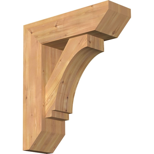 Ekena Millwork Imperial Slat Smooth Bracket w/ Offset Brace, Western Red Cedar, 7 1/2"W x 24"D x 28"H BKT0806X24X28IMP06SWR - main